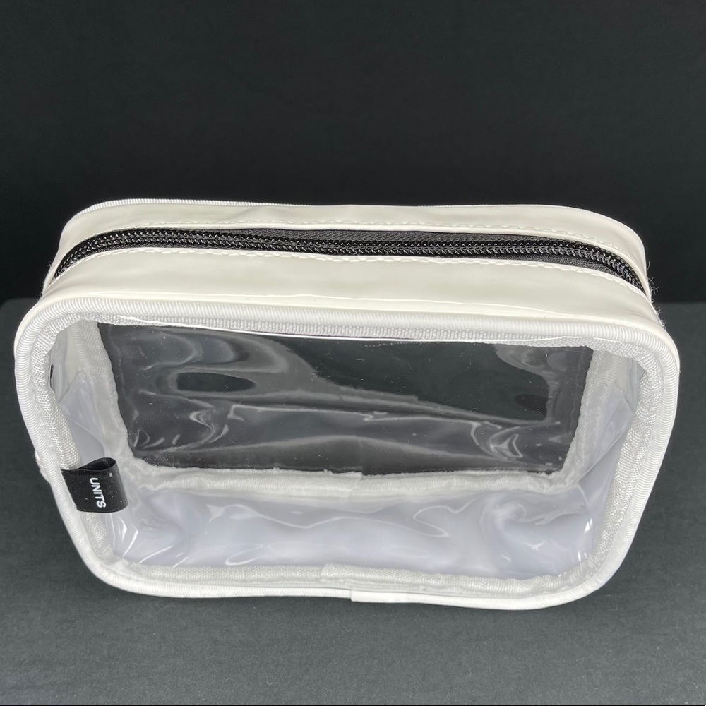UNITS Unit 802 Small PVC Clear White Black Beauty Makeup Cosmetic Bag (New) - Picture 4 of 8